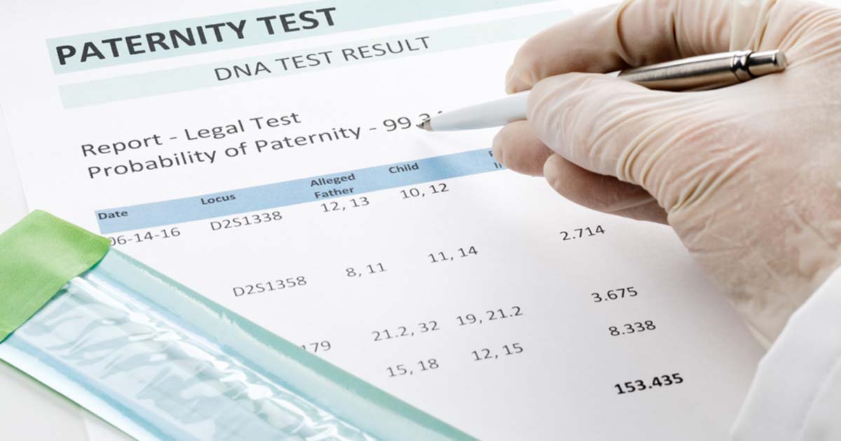 paternity test photo to illustrate blog article on paternity test child custody support jerry jones texas family code