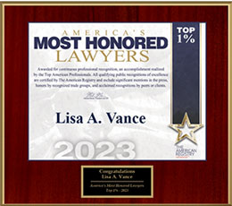 Americas Most Honored Lawyers Top 1% 2023 Badge